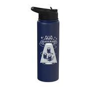 Divertente procione e UFO, astronave, alieni e procioni Stainless Steel Insulated Water Bottle