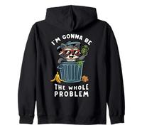 Divertente Procione Im Gonna be the Whole Problem Trash Felpa con Cappuccio