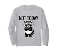 Divertente Procione Non Oggi Sarcastico Lazy Trash Panda Meme Maglia a Manica