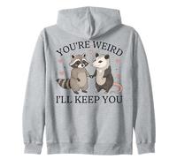 Divertente Procione Possum Sei Strano I'll Keep You Cute Felpa con Cappuccio