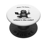 Divertente Procione Sviluppatore Dove è Il Codice PopSockets PopGrip Adesivo