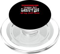 Divertente Procrastinatore Domani Mitica Terra Procrastinazione PopSockets PopGrip per MagSafe