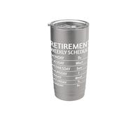 Divertente programma di pensionamento settimanale Fai quello che voglio fare Bicchiere termico in acciaio inox doppia parete
