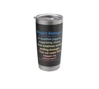 Divertente Project Manager Bicchiere termico in acciaio inox doppia parete