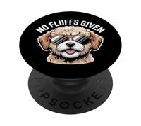 Divertente proprietario del cane Maltipoo senza lanugine dato gioco di parole PopSockets PopGrip Adesivo