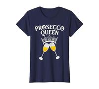 Divertente Prosecco Design per Le Donne Prosecco Amante Bevitore di Vino Maglietta, Donna, Navy, 3XL