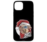 Divertente Pug Dog Buon Natale In Cappello Di Santa - Merry Pugmas Custodia per iPhone 15 Plus