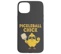 Divertente pulcino Pickleball con pagaia retrò stile vintage Custodia per iPhone 15 Plus