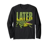 Divertente Pun Alligatore più Tardi Gator Crocodile Lover Maglia a Manica