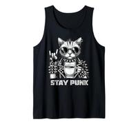 Divertente Punk Cat Stay Punk Rock per le donne Canotta