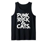 Divertente Punk Rock e Gatti Che Dicono Sarcastico Canotta