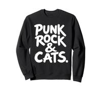 Divertente Punk Rock e Gatti Che Dicono Sarcastico Felpa