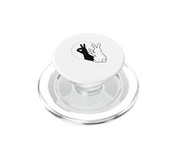 Divertente pupazzo a forma di coniglio con ombretto, pop art PopSockets PopGrip per MagSafe