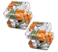 Divertente puzzle 3D labirinto a forma di cubo a sfera, 2 in 1, giocattolo per bambini e adulti (2 arancioni)