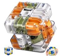 Divertente puzzle 3D labirinto a forma di cubo a sfera, 2 in 1, giocattolo per bambini e adulti (arancione)