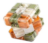 Divertente puzzle 3D labirinto a forma di cubo con sfera per divertimento, allenamento logico e antistress - robusto cubo per labirinti 3D per casa e in viaggio (giallo-verde)