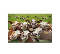 Divertente puzzle di mucca stare puzzle unico puzzle 1000 pezzi puzzle per adulti 29,5 × 19,7 cm