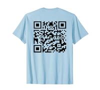 Divertente QR Presidente Trump Dance Code (sul Retro) Maglietta, Uomo, Celeste, 3XL