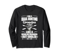 Divertente Quaglia Caccia Stagione Per Bobwhite Quaglia Hunter Nonno Maglia a Manica