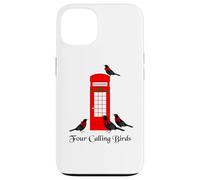Divertente quattro uccelli che chiamano dodici giorni di Natale Custodia per iPhone 13
