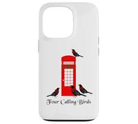 Divertente quattro uccelli che chiamano dodici giorni di Natale Custodia per iPhone 13 Pro
