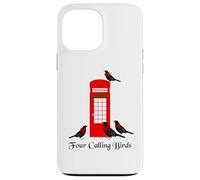 Divertente quattro uccelli che chiamano dodici giorni di Natale Custodia per iPhone 13 Pro Max