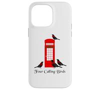 Divertente quattro uccelli che chiamano dodici giorni di Natale Custodia per iPhone 14 Pro Max