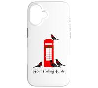 Divertente quattro uccelli che chiamano dodici giorni di Natale Custodia per iPhone 16