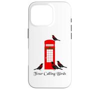 Divertente quattro uccelli che chiamano dodici giorni di Natale Custodia per iPhone 16 Pro