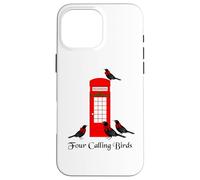 Divertente quattro uccelli che chiamano dodici giorni di Natale Custodia per iPhone 16 Pro Max