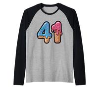 Divertente Quattro Uno 41 Meme Gen Alpha Slang 4 1 Scherzo Scolastico Maglia con Maniche Raglan