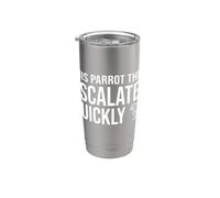 divertente questa cosa del pappagallo Bicchiere termico in acciaio inox doppia parete