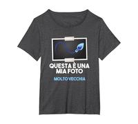 Divertente Questa È Una Mia Foto Molto Vecchia Umorismo Maglietta, Donna Plus-Size, Grigio Scuro, 2X