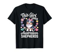 Divertente questa ragazza ama i pastori australiani, cane carino Maglietta