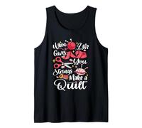 Divertente Quilting When Life Gives Strings Quilt Regalo per Canotta