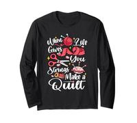 Divertente Quilting When Life Gives Strings Quilt Regalo per Maglia a Manica