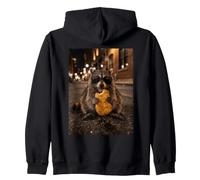 Divertente Raccoon Meme Mangiare Hash Brown Uomini Donne Felpa con Cappuccio