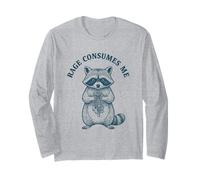 Divertente Raccoon Rage Consumes Me Maglia a Manica