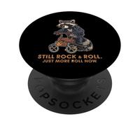 Divertente Raccoon Walker Rock and Roll pensionamento PopSockets PopGrip Adesivo