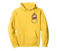 Divertente ragazza pompiere Pocket Pal Carino Pompiere Eroico Felpa con Cappuccio