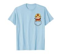 Divertente ragazza pompiere Pocket Pal Carino Pompiere Eroico Maglietta