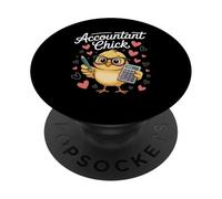 Divertente Ragioniere Pulcino Carino Umorismo Dire Matematica Scherzo Donne Uomini PopSockets PopGrip Adesivo