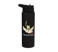 Divertente rana cavaliere con spada sull'oca Stainless Steel Insulated Water Bottle