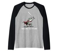 Divertente Rana Cavaliere Detto Autismo Guerriero Umorismo Donne Uomini Maglia con Maniche Raglan
