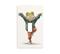 Divertente rana che si allunga in piedi punta tocca la copertura dell'interruttore della luce decorativa singola levetta 1 banda piastra da parete per cucina fattoria camera da letto bagno decorazione