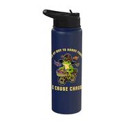 Divertente rana che trapunta Quilter sulla via Stainless Steel Insulated Water Bottle