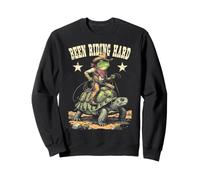 Divertente Rana Cowboy Tartaruga Stato Cavalcando Difficile Selvaggio West Felpa