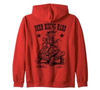 Divertente Rana Cowboy Tartaruga Stato Cavalcando Difficile Selvaggio West Felpa con Cappuccio