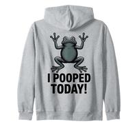 Divertente Rana I Pooped Oggi Sarcastico Toad Grafica Felpa con Cappuccio