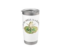 Divertente rana medievale What The Hell is a Kerfuffle Meme Frogs Bicchiere termico in acciaio inox doppia parete